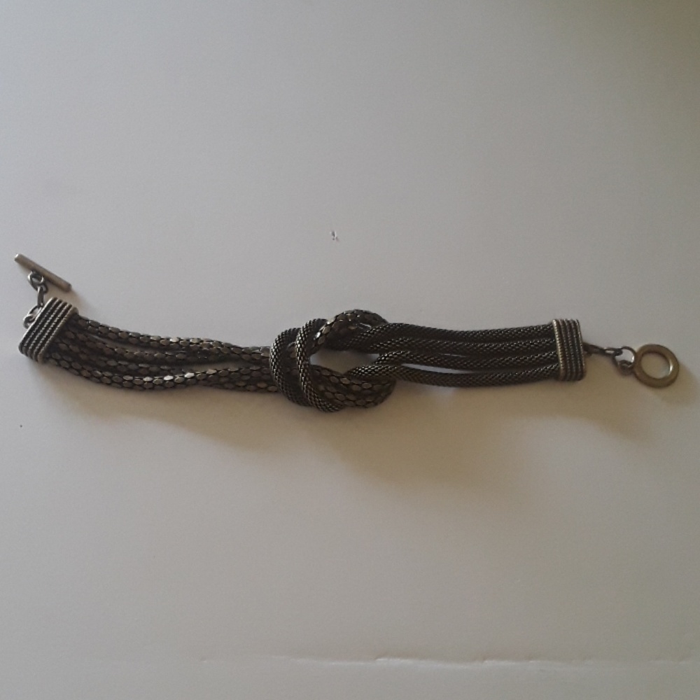 Women's Burnished Brass twisted chain Bracelet - Picture 3 of 4